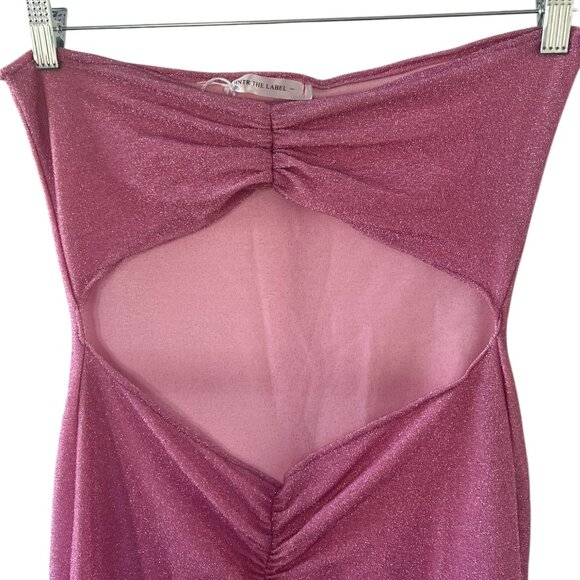Women's New HNTR the Label Yasmin Shimmer Dress Pink Size Medium - Picture 5 of 5